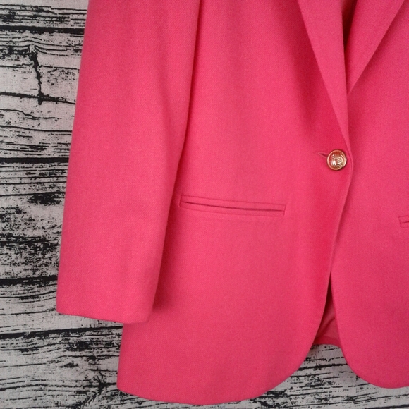 💯Wool single breasted one button oversized blazer - Picture 6 of 8